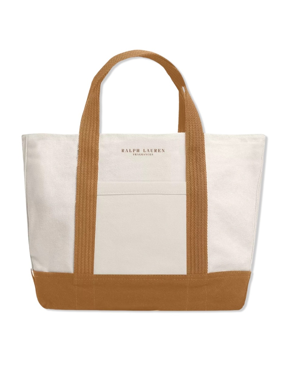 Ralph Lauren / Canvas Shopping Tote Bag / Cream Brown